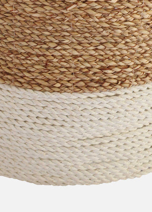 Wicker basket Amber white