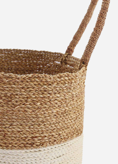 Wicker basket Amber white