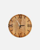 Round wall clock wood