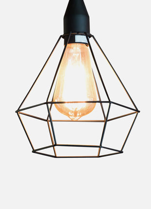 Hanging lamp Industrial Steel with a black coating