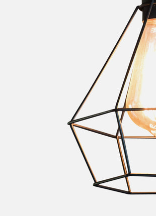 Hanging lamp Industrial Steel with a black coating