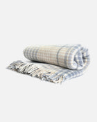 Stylish soft checkered plaid White Blue
