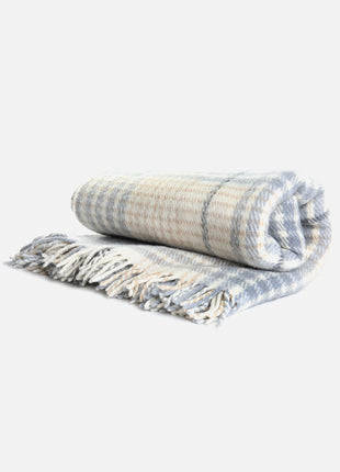 Stylish soft checkered plaid White Blue