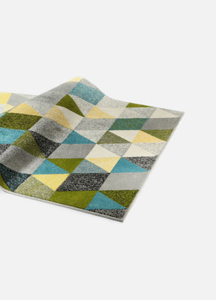 Short-pile rug color blocks