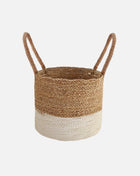 Wicker basket Amber white