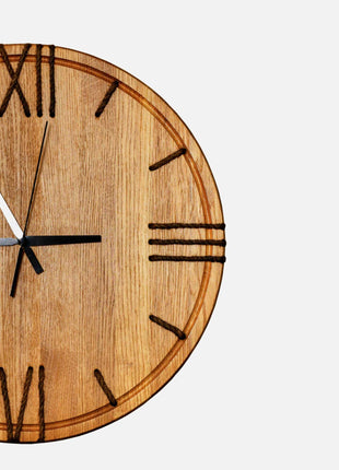 Round wall clock wood