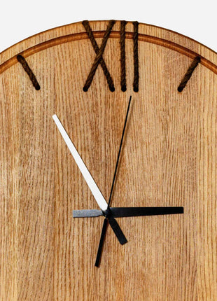 Round wall clock wood