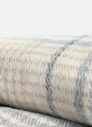 Stylish soft checkered plaid White Blue